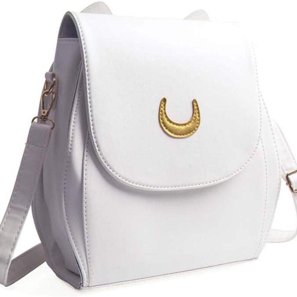 Women Moon Sailor PU Leather Backpack Purse Satchel Tote Anime Cat
